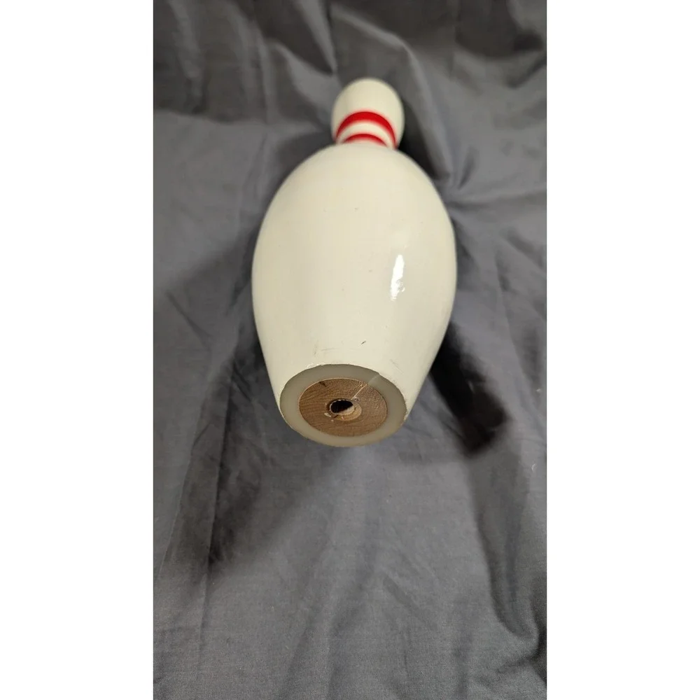 HAPPY BIRTHDAY Party Clown Bowling Pin RED  Stripe - Real Standard Bowling Pin